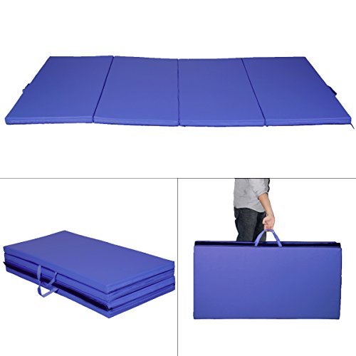 Buy Blue 4'x8'x2" Gymnastics Mat Thick Folding Panel Gym Fitness