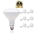 LED BR40 Light Bulb - 6 Pack Large Standard Bulb - 80W Equivalent - Dimmable - Standard Base