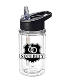 Ring Security water bottle 10 oz with flip top straw