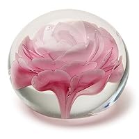 Dynasty Gallery 3" H. SMALL PAPERWEIGHT - PINK ROSE