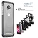 Moto Z2 Play Case Bumper - Mod Compatible (Does not Work with Other Models Moto Z2 Force, Moto Z, Z Force, and Z-Play 1st gen) Ademite (Black/Clear)
