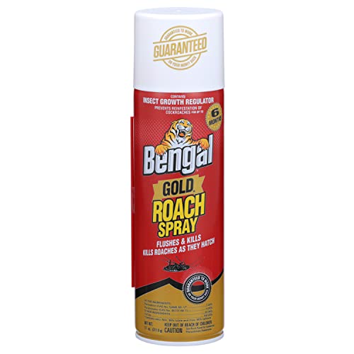 Bengal Gold Roach Spray, Odorless StainFree Dry Aerosol Killer Spray