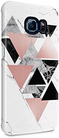 Black Onyx &amp; Granite Stone On White Marble Hard Plastic Phone Case For Samsung Galaxy S6 Edge Plus