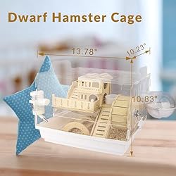 Cycodo 8 in 1 Acrylic Hamster Cage,Wooden Small