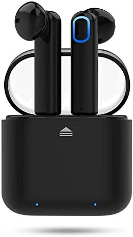 Bluetooth Earbuds, RyuGo V4.2 Bluetooth Headphones True Wireless Earbuds Earphones Noise Cancelling Sweatproof Air Headset with Microphone and Charging Case for iPhone Samsung Smartphones (Black)