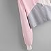 Keepfit Women Patchwork Hoodie Sweatshirt Crop Tops Jumper Hooded Pullover Blouse