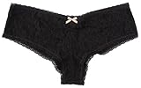 Maidenform Women's Comfort Devotion and Lace Cheeky Hipster Panty, Black/Body Beige, 5/Small