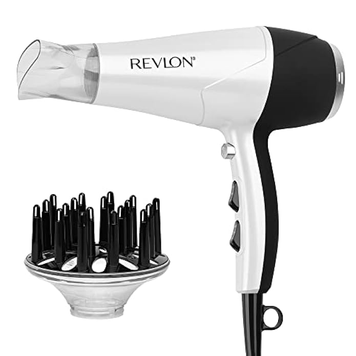 REVLON Infrared Hair Dryer | 1875 Watts of Lift, Body, and Volume (White)