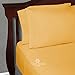 Cosy House Collection Everyday 1500 Series Bed Sheet Set - Ultra Soft & Cool Hotel Bedding - Deep Pocket - Wrinkle, Stain and Fade Resistant - 4 Piece Set (Queen, Pastel Yellow)