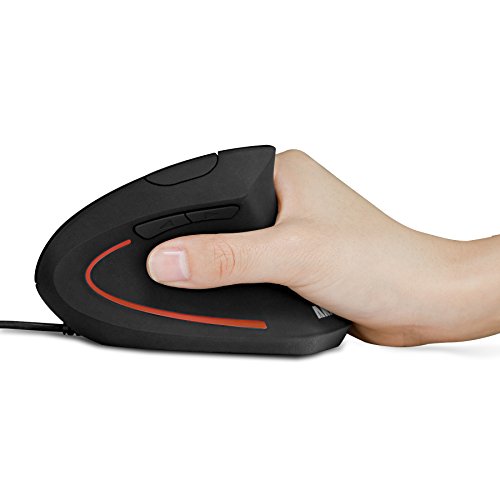 Anker Ergonomic Optical USB Wired Vertical Mouse 1000/1600 DPI, 5 Buttons CE100