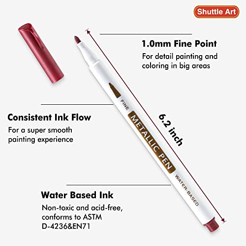 Metallic Paint Shuttle Art 24-Color Metallic Markers Fine Tip - Main Image