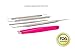 Best Quality Blemish & Blackhead Remover Kit Comedone Extractor with Tweezers-Professional Quality Blackhead Extractors and Eyebrow Tweezers-Hot Pink-Skin Care Kit-Blemish Tools-Comedone-Acne-Bla.