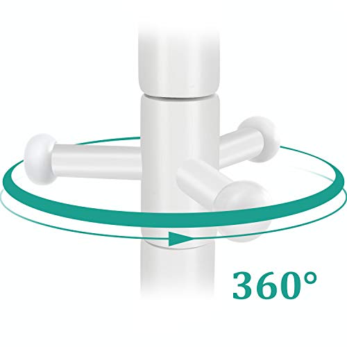 Vlush Sturdy Wooden Coat Rack Stand, Free Standing Entryway Hall Tree