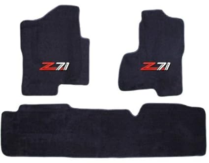 Avery S Floor Mats Part Compatible With Chevy Silverado Crew Cab Black Custom Fit Carpet Floor Mat Set 3 Pc 2 Fronts Rear Runner With Z71 Logo