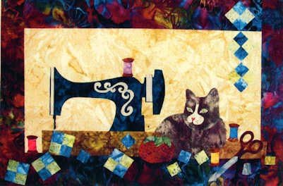 9311 PT SEWING CAT BY LAUNDRY BASKET QUILTS