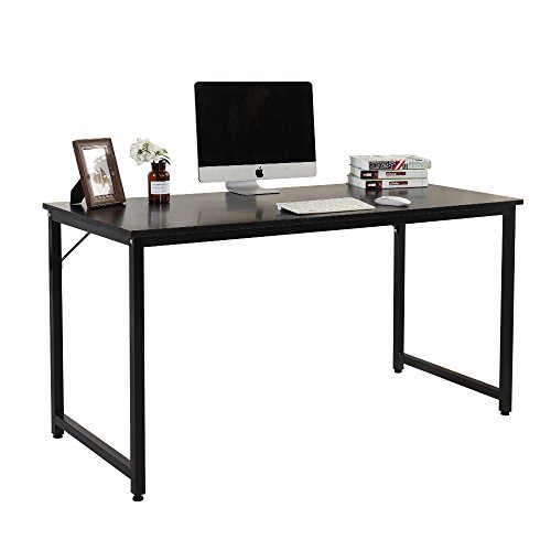 Dland Home Office Computer Desk Table JJB-120, Composite Wood Board, Black, 47" Medium Size, 1 Pack