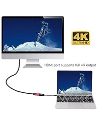 Adaptador USB C a HDMI 4K HD, Aladom HDMI a USB C Cable Compatible Samsung Galaxy S9 S8, Dell XPS, Lenovo More (negro)