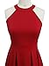 Berydress Women's Halter Neck Backless Red Cocktail Party Dress (US4, 6019_Red)
