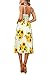 Minipeach Women's Bohemian Elegant Spaghetti Straps Sleeveless Floral Chiffon Swing Midi Dress with Pockets