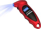 Digital Tire Gauge with Long Lasting Battery - For Fast, Reliable and Accurate Readings - Improves Fuel Efficiency and Tire Life - LCD Display - by Utopia Home