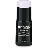 Mehron Makeup CreamBlend Stick - ALABASTER, Cream Foundation | Full Coverage, Long-Wear Cream Foundation Makeup for Theater, Cosplay, &amp; Beauty. Vegan, Cruelty-Free, &amp; Made in the USA.