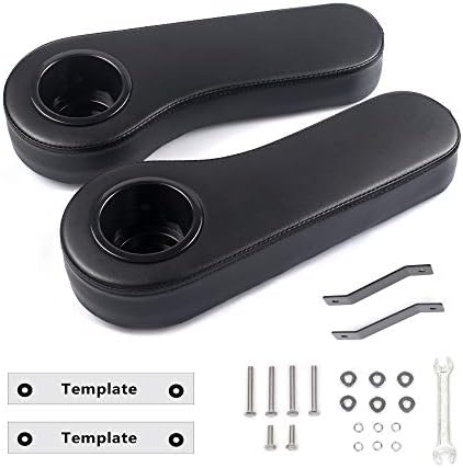 NOKINS Golf Cart Armrest with Cup Holder,Increase Support Frame,Not Tilting,for Club Car EzGo Yamaha NOKINS Golf Cart Armrest with Cup Holder,Increase Support Frame,Not Tilting,for Club Car EzGo Yamaha