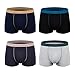 DRASEX Mens Boxer Briefs 4-Pack Ultimate Soft Stretch Knit Cotton Seamless Underpants for Men's Breathable Underwear - M 