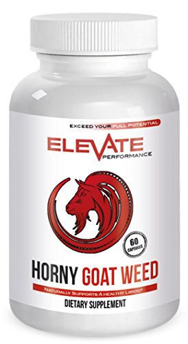 All Natural Elevate Performance Horny Goat Weed For Men & Women - Super Blend with Icariin, Maca Root, Tongkat Ali + More-Support Stamina, Energy, Focus, Muscle Growth & Healthy Weight-Made USA