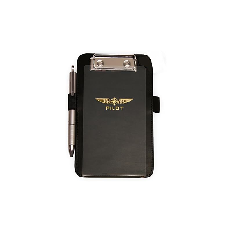 DESIGN 4 PILOTS brand HELICOPTER pilot's small kneeboard, black 2024