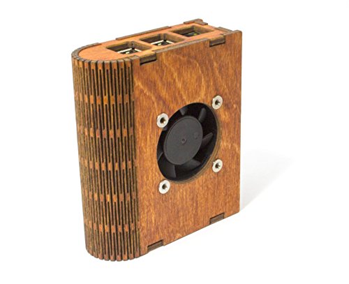 Wood PiBook Case with Fan for the Raspberry Pi 3, Pi 2, Pi B+ by C4Labs