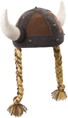 Viking Girl Hat Fleece Helmet Beanie