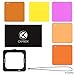 CamKix Diving Filter Kit Compatible with GoPro Hero 6/5 Black - 5 Filters (3X Red, 1x Magenta, 1x Yellow) - for use with Waterproof housing(Super Suit)