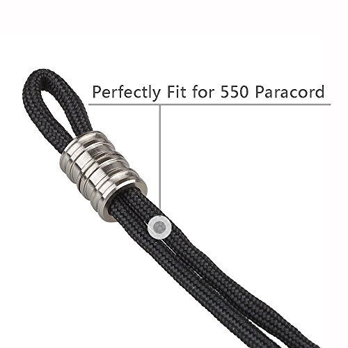 TI-EDC Titanium Lanyard Beads, Long Knife and Zipper Pull Dagger