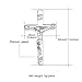 U7 Crucifix Cross Lapel Stick Pin Tie Hat Bag Scarf Badge Brooch,2 Pcs, 1 Gold, 1 Platinum