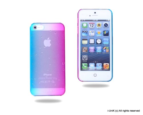 i-UniK iPhone 5 Lucent Gradient Dew Slim Protection Case [w/Bonus Screen Protector]-(Rainbow)