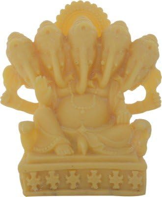 JaipurCrafts Pure White Lord Panchmukhi Ganesha