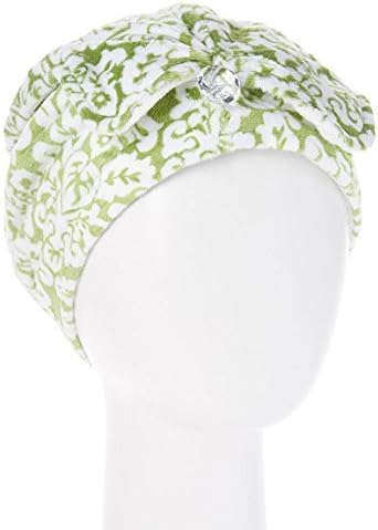 Wrapadoo Hair Towel, Jade Damask