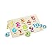 Wooden Peg Puzzle for toddlers - 3 Piece puzzle set for kids - Alphabet ABC, Numbers and Shapes Toy - Perfect pegged puzzles for kid learning letters, number, shape board puzzles for toddler ages 3+