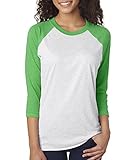Cindy Apparel Next Level 6051 Women's Tri-Blend 3/4-Sleeve Raglan Tee Shirt