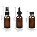 Amber Glass Bottles, YULEER 1oz 20 Pack Dropper Bottles Glass Spray Bottles for Essential Oils