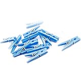 Adorox (Blue (48 Pieces) Small Clothes Pins Baby Shower Clothespin Favors Pink Girl Blue Boy Party Game