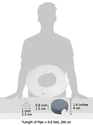 Rhinox Aerator Bubbler Set -- Additional oxygen promotes fish health - Increase water circulation - Unobtrusive, hides well in hydroponic or fish tank - Produce small bubbles as silent as in a library