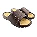 Kaiback Shower Shoes Men - Brown Waterproof Slide Sandals Rubber Non-Slip Bathroom College Dorm Indoor House Beach Shower Slippers (10/11)