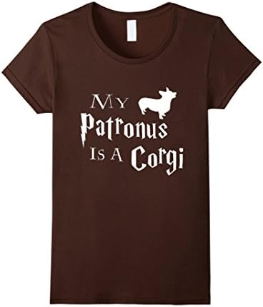 Women's My Patronus Is A Corgi Shirt Small Brown