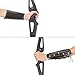 Kratarc Archery Leather Adjustable Wristband Unisex Protective Arm Guard for Hunting Target Bow (Black (Micro-Fiber Leather))