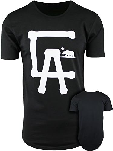 CA LA Elong Round Hemline Crew Neck Drop Tail California Shirt