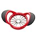 16-Blade Apple Slicer Corer Cutter Wedger Divider by Alpha & Sigma - [Includes Free eBook] - Ultra Sharp Stainless Steel Blades & Ergonomic Rubber Grip Handle