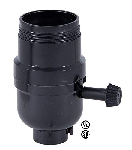 B&P Lamp Plastic 3-Way Socket with UNO Thread Top