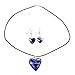 Necklace + Earring - TOOGOO(R)Set Murano Glass Heart Necklace + Earring