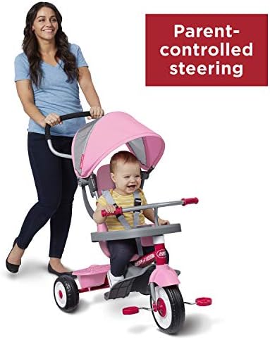 radio flyer push tricycle pink